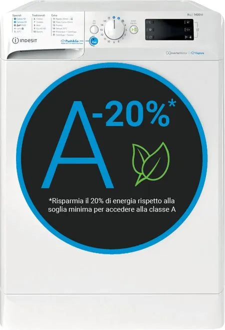 Lavatrice a libera installazione a carica frontale Indesit: 9,0 kg - BWE 91498X WKV IT
