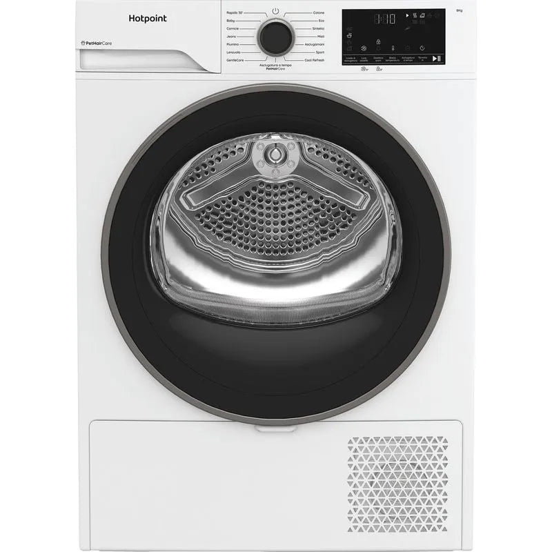 Asciugatrice slim a pompa di calore Hotpoint Ariston:  8 kg - HPT 83D BS IT - Délica