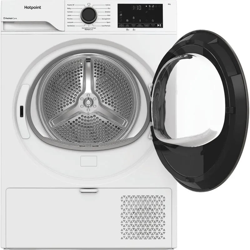 Asciugatrice slim a pompa di calore Hotpoint Ariston:  8 kg - HPT 83D BS IT - Délica