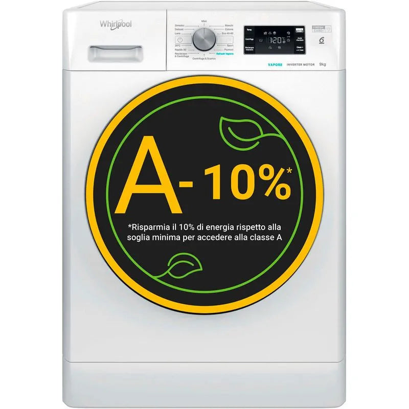 Lavatrice a libera installazione a carica frontale Whirlpool: 9,0 kg - FFB 9479 BV IT
