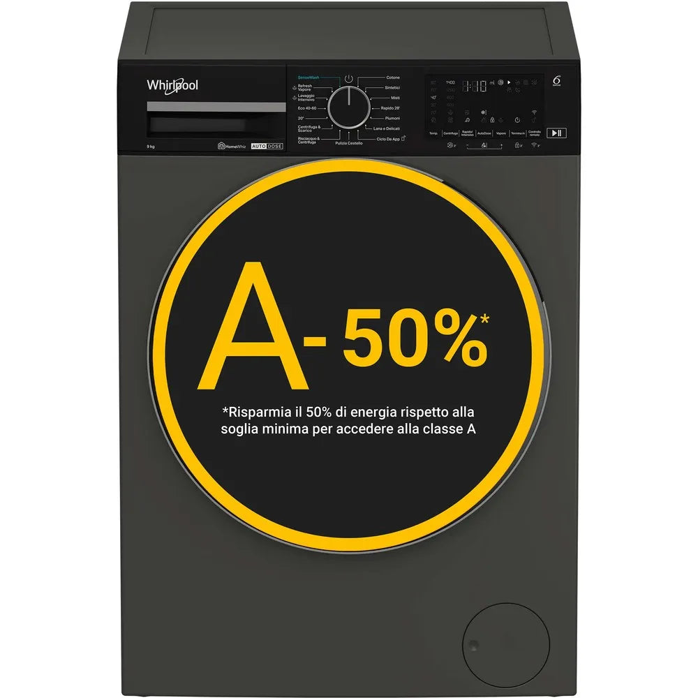 WHIRLPOOL LAVATRICE WPM 911G ADS IT 9 KG   A-50€  WI-FI   AUTODOSE