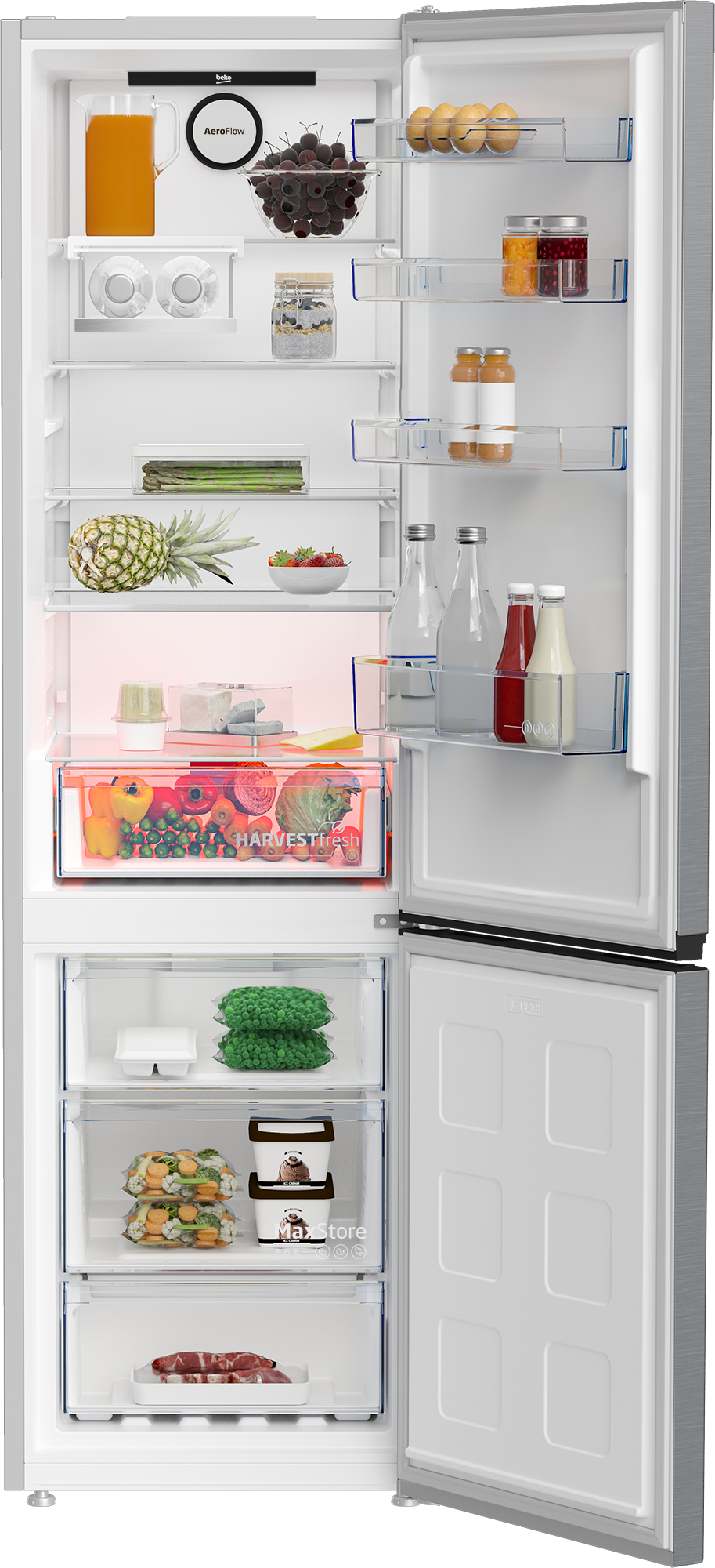 Frigorifero Beko B5RCNE405HXB: Frigorifero Combinato Beyond, Total No-Frost, 59.5 cm