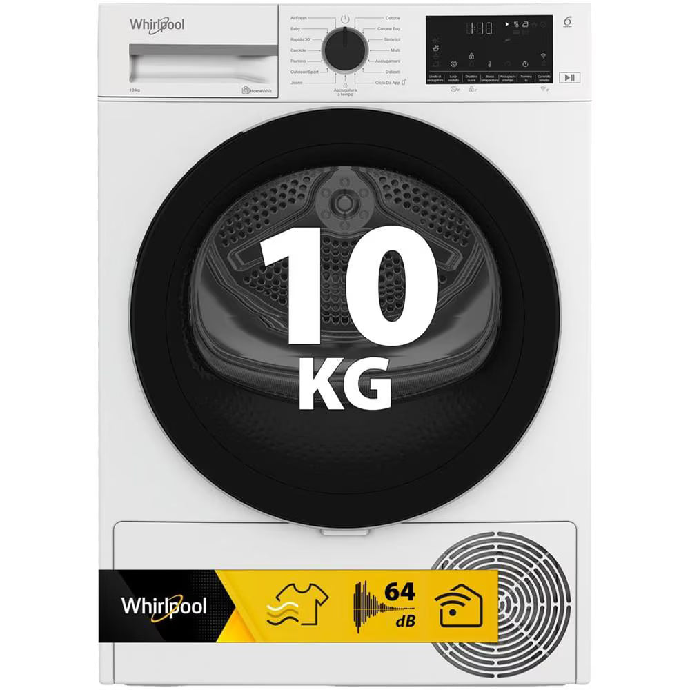 Asciugatrice a pompa di calore Whirlpool  CWD103M WBS  10 KG   D  WI-FI