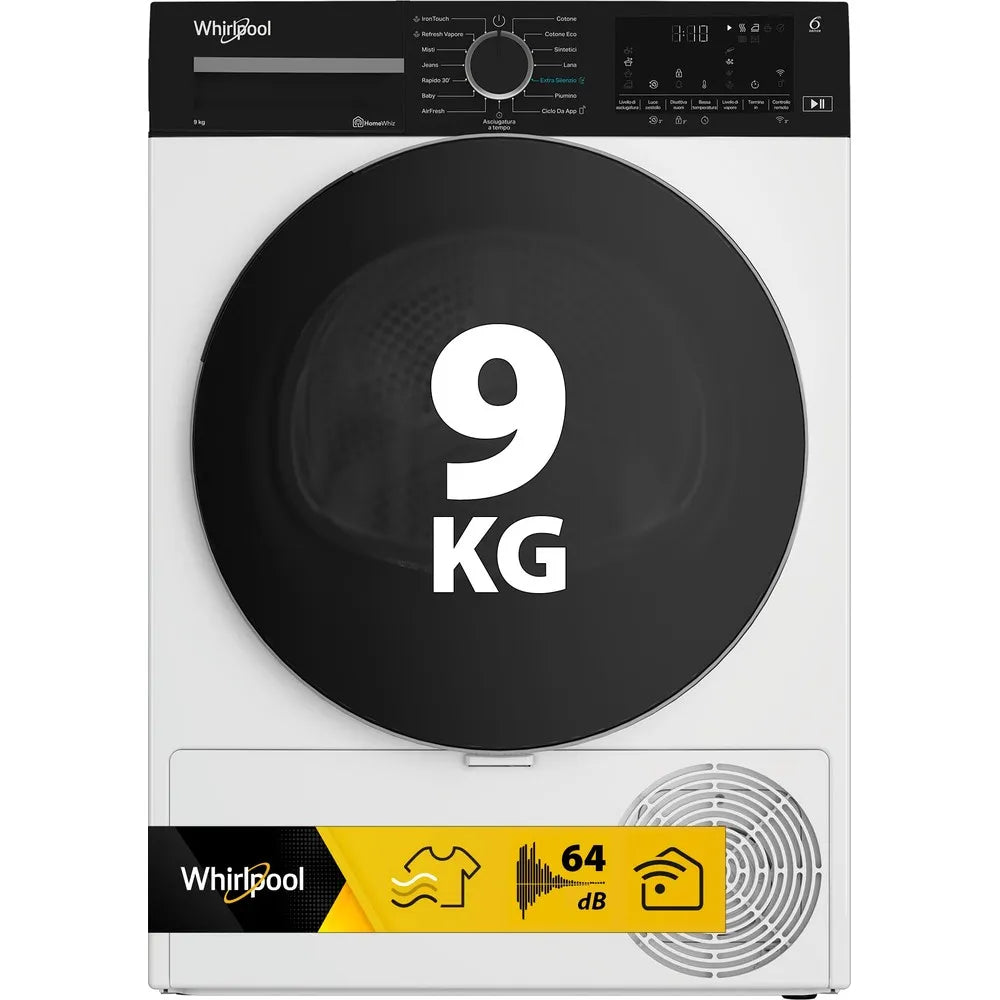 ASCIUGATRICE A POMPA DI CALORE WHIRLPOOL CWD95M WBS IT  9KG  B INVERTER  WI-FI