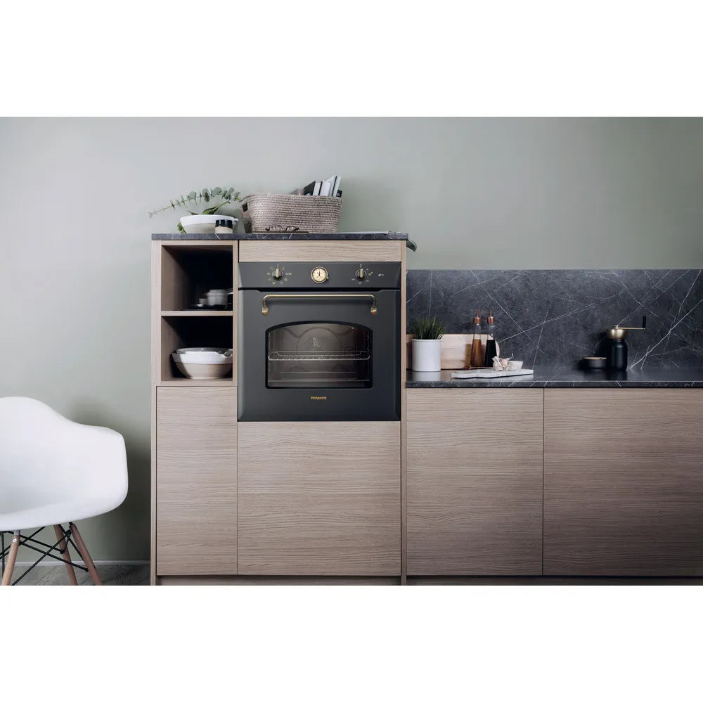 HOTPOINT- ARISTON FIT  804 H AN FORNO ANTRACITE VENTILATO  73 lt. 7 Funzioni