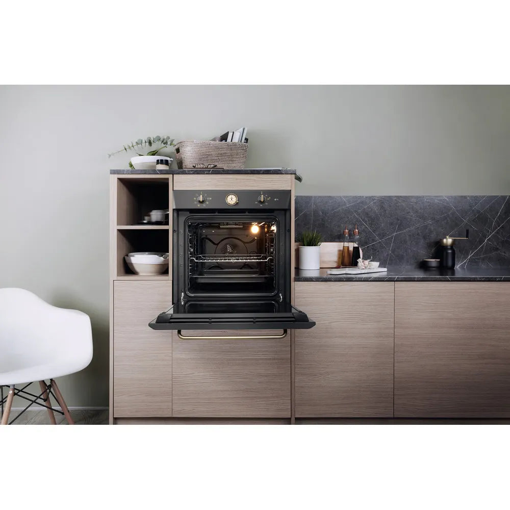 HOTPOINT- ARISTON FIT  804 H AN FORNO ANTRACITE VENTILATO  73 lt. 7 Funzioni