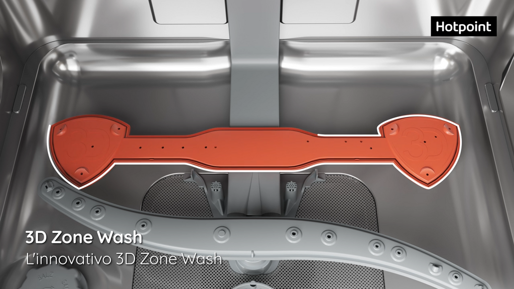 Lavastoviglie Hotpoint Ariston: grande capacità di carico, colore inox, - HFC 3C41 CW X