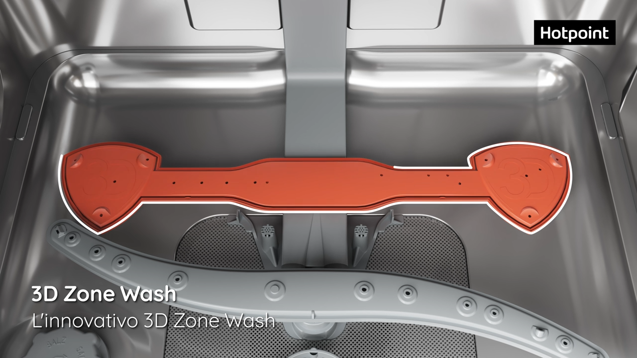 Lavastoviglie Hotpoint Ariston: grande capacità di carico, colore inox, - HFC 3C41 CW X