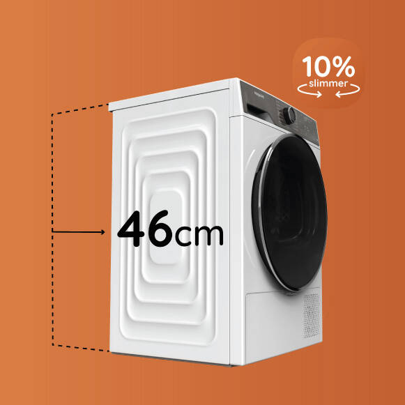 Asciugatrice slim a pompa di calore Hotpoint Ariston, , 7 kg - HPTS 74D BS IT