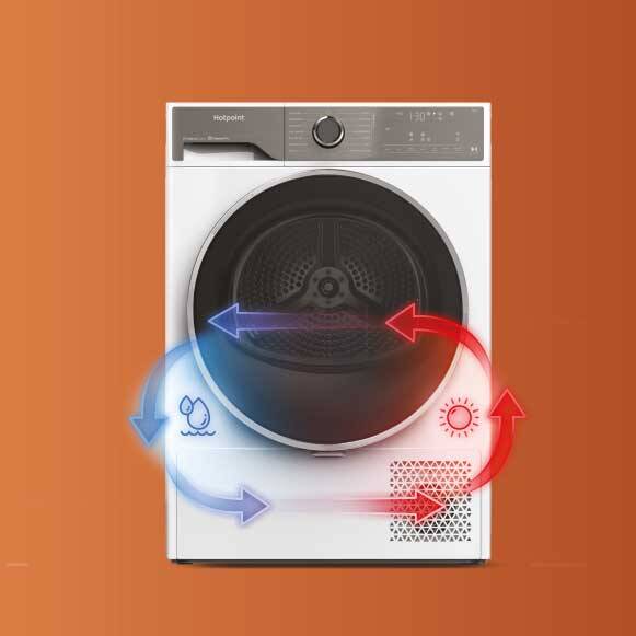 Asciugatrice a pompa di calore Hotpoint Ariston, libera installazione, 9 kg - HPT 93D BS IT - Délica