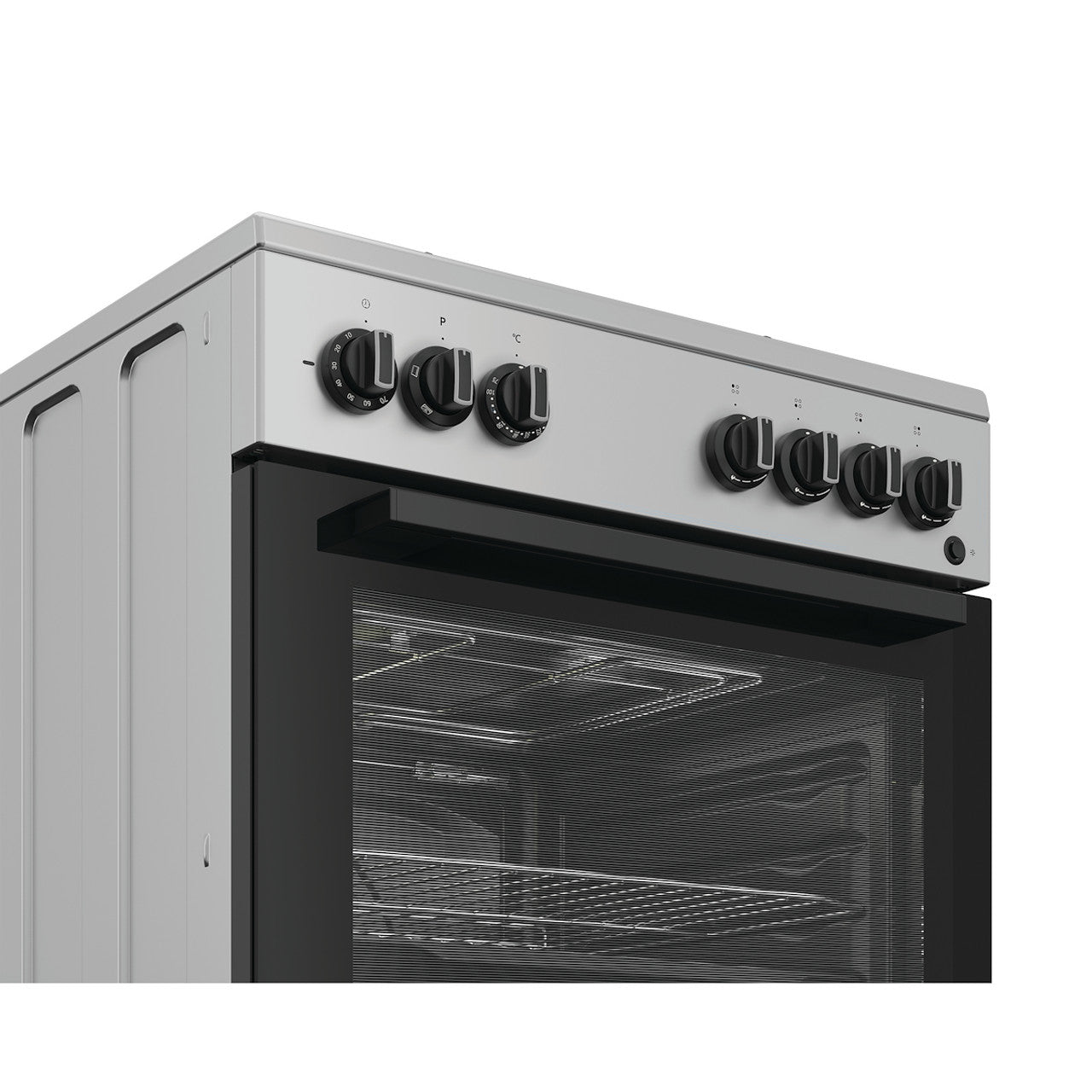 Indesit I6G3PMS Cucina A Gas, 60 Cm, 4 Fuochi, Forno Elettrico Con Grill