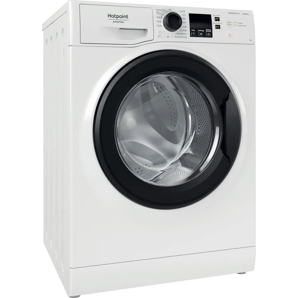 Lavatrice a libera installazione a carica frontale Hotpoint Ariston: 8,0 kg, - NF827WK IT