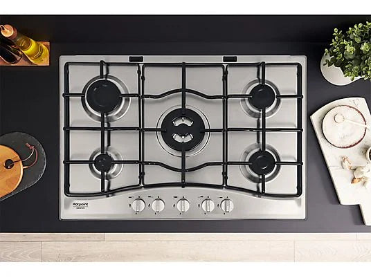 Piano cottura a gas Hotpoint Ariston: 5 fuochi, - PCN 752 T/IX/HA