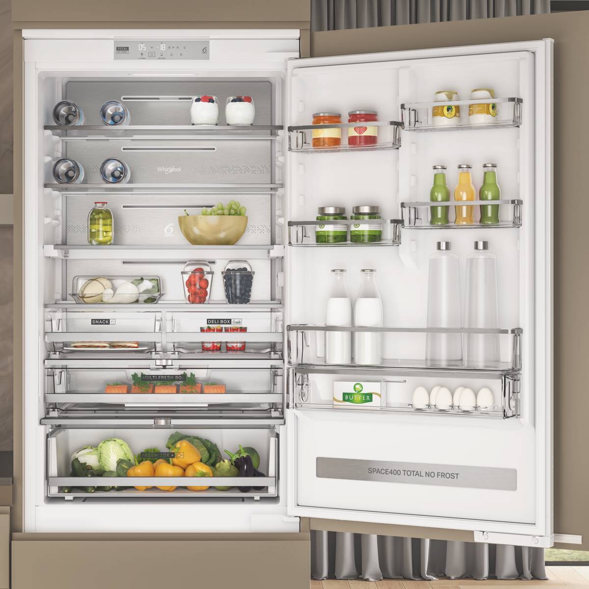 WHIRLPOOL Frigorifero combinato - WHK26493 X5E TOTAL NO-FROST cm 70