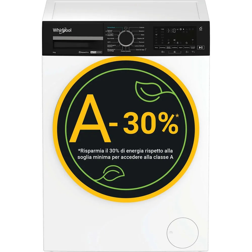 WHIRLPOOL Lavatrice WPM99ADSIT 9KG-1400GIRI-WI FI - AUTODOSE  A-30%
