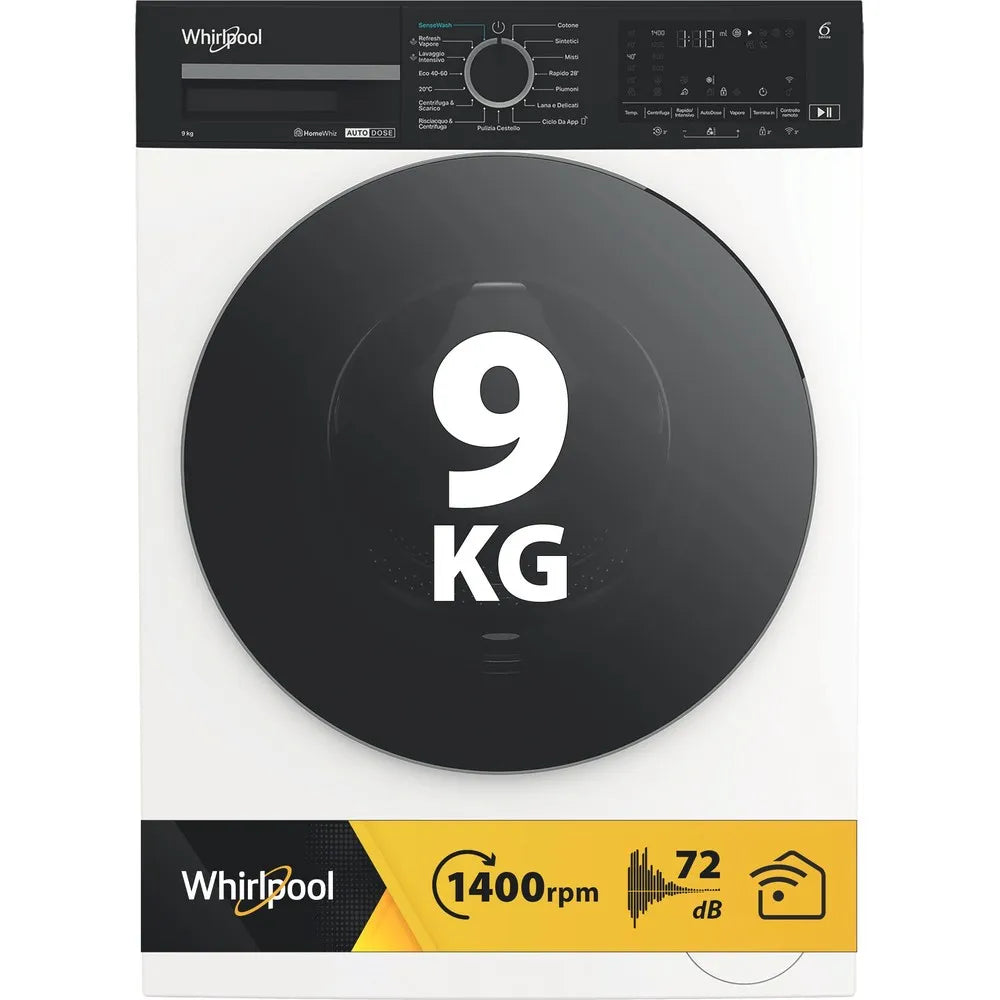 WHIRLPOOL LAVATRICE WPM911W ADS IT 9 KG Autodose  W-Fi