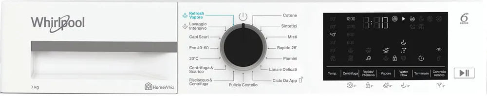 Lavatrice a libera installazione, carica frontale whirpool 7,0 kg -  WAM 762WB IT