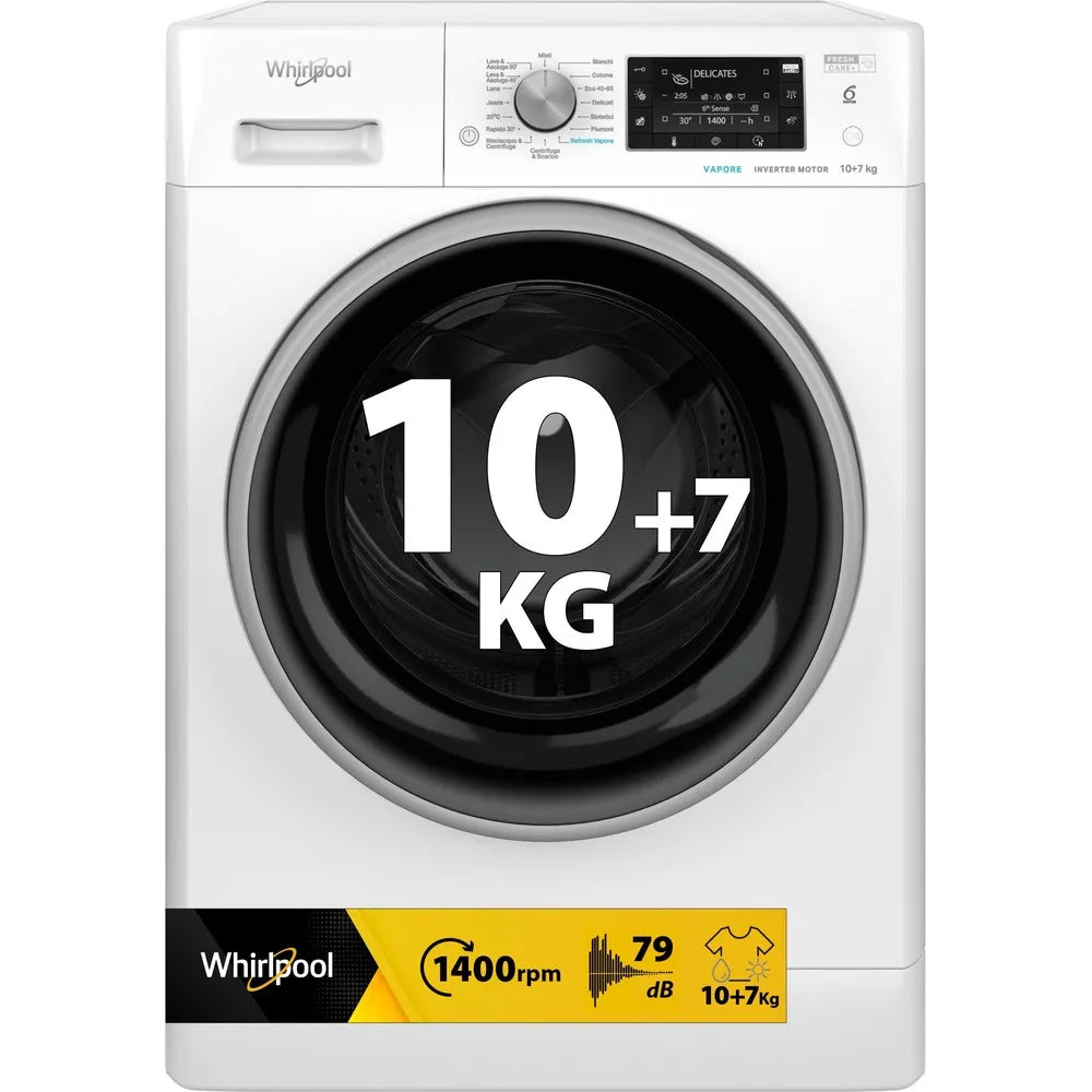 Whirlpool Lavatrice FFWDD 107448 WBS IT  10 kg Lavaggio + 7 Asciugatura