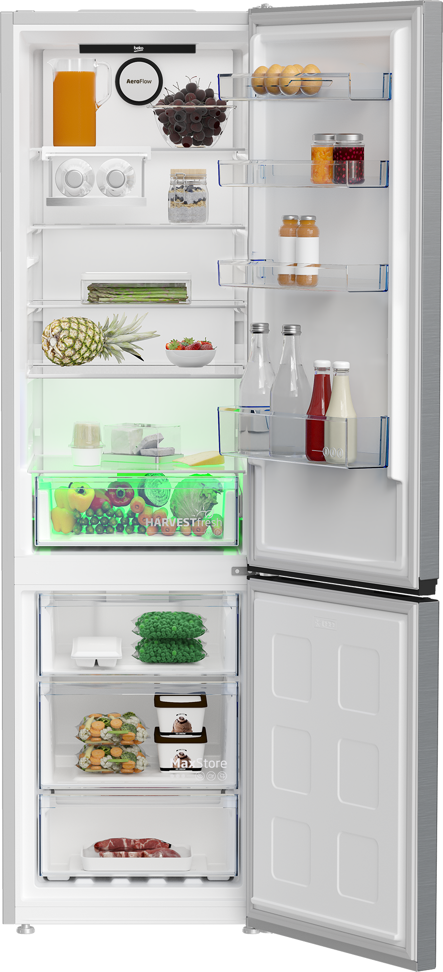 Frigorifero Beko B5RCNE405HXB: Frigorifero Combinato Beyond, Total No-Frost, 59.5 cm