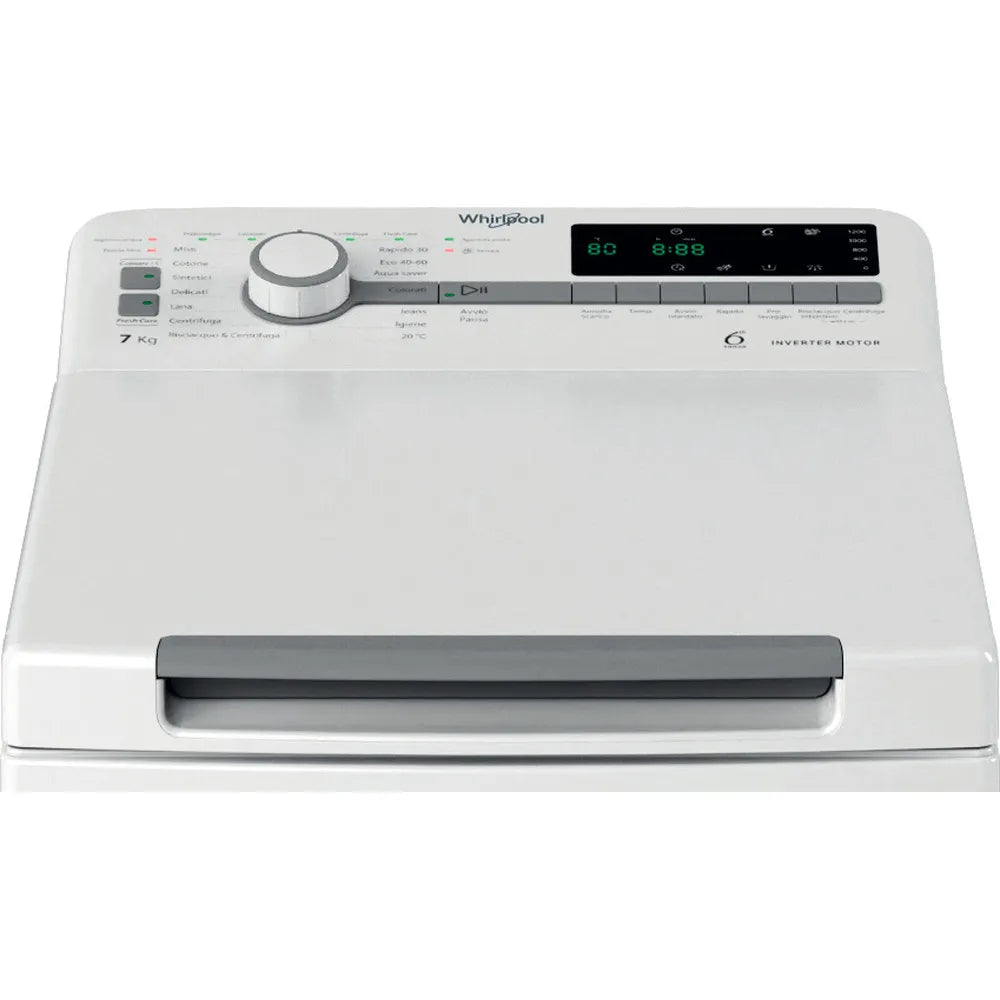 WHIRLPOOL Lavatrice TDLR 7251BS IT  7 KG carica dall'alto  1200 giri