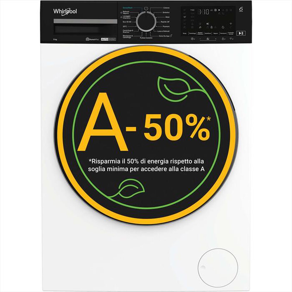 WHIRLPOOL LAVATRICE WPM911W ADS IT 9 KG Autodose  W-Fi